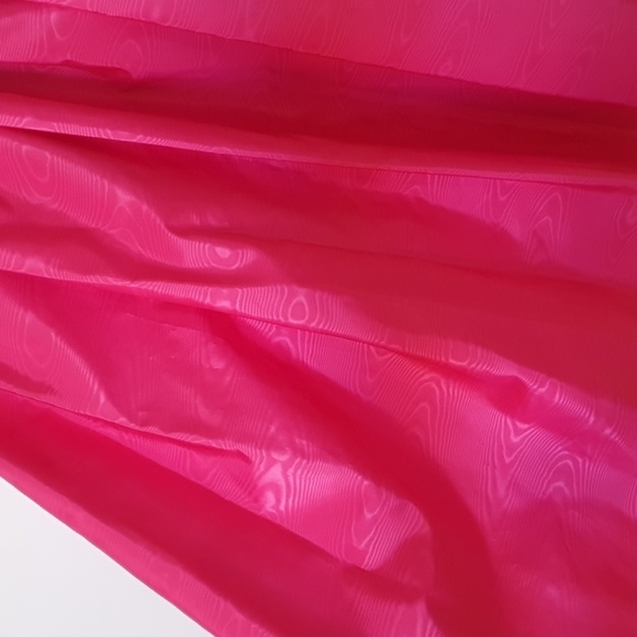 Vintage Cue Size 10 Strapless Barbie Hot Pink Strapless 80s Dress with Bow Belt - Picture 3 of 10
